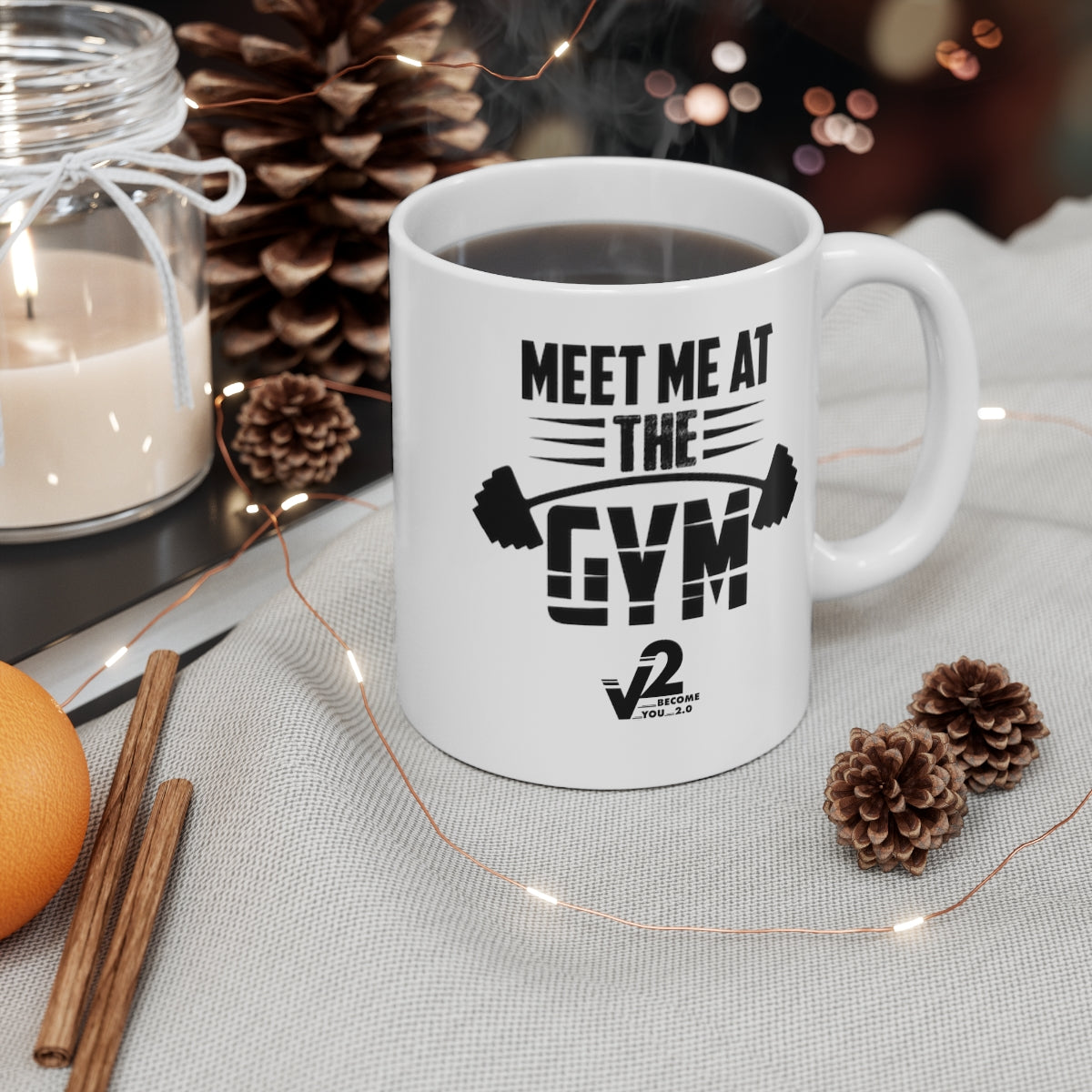 CrisfitV2 Coffee Mug 11oz, Meet Me at the Gym, Become You 2.0